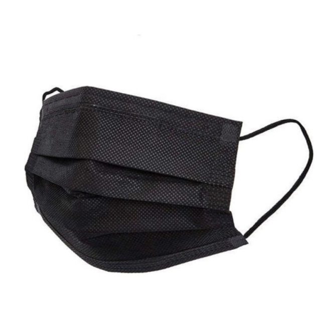 Mondmaskers | Type IIR 3-laags Zwart | 50 stuks