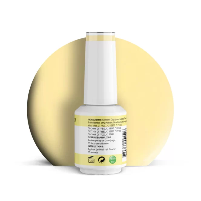 BY DJESS Gel Polish | 153 Softly Yellow 15ml - TPO vrij - Afbeelding 3