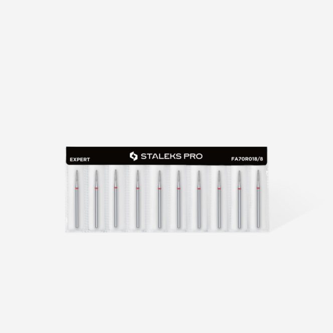 STALEKS Manicure Bit | Frustum Red 1.8/8mm - Afbeelding 3