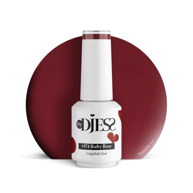 BY DJESS Gel Polish | 174 Ruby Rose - 15ml - TPO vrij