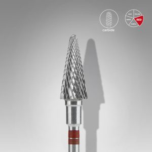 STALEKS Carbide Frees Bit | Cone Red 6/14mm - linkshandig