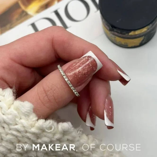 MAKEAR Gel & Go GG27 | Glitter Dark Rose 15ml - Afbeelding 3