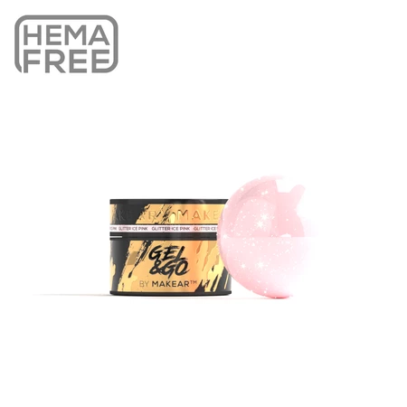 MAKEAR Gel & Go GG21 | Glitter Ice Pink 15ml