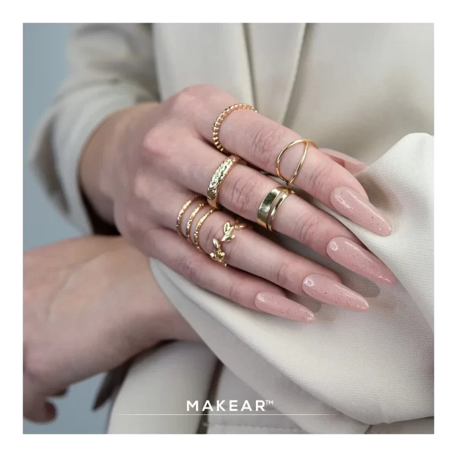 MAKEAR Gel & Go GG26 | Glitter Nude 50ml - Afbeelding 3